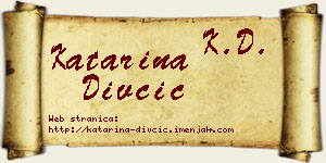 Katarina Divčić vizit kartica